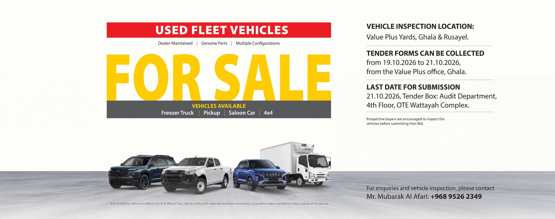 ISUZU FLEET FOR SALE