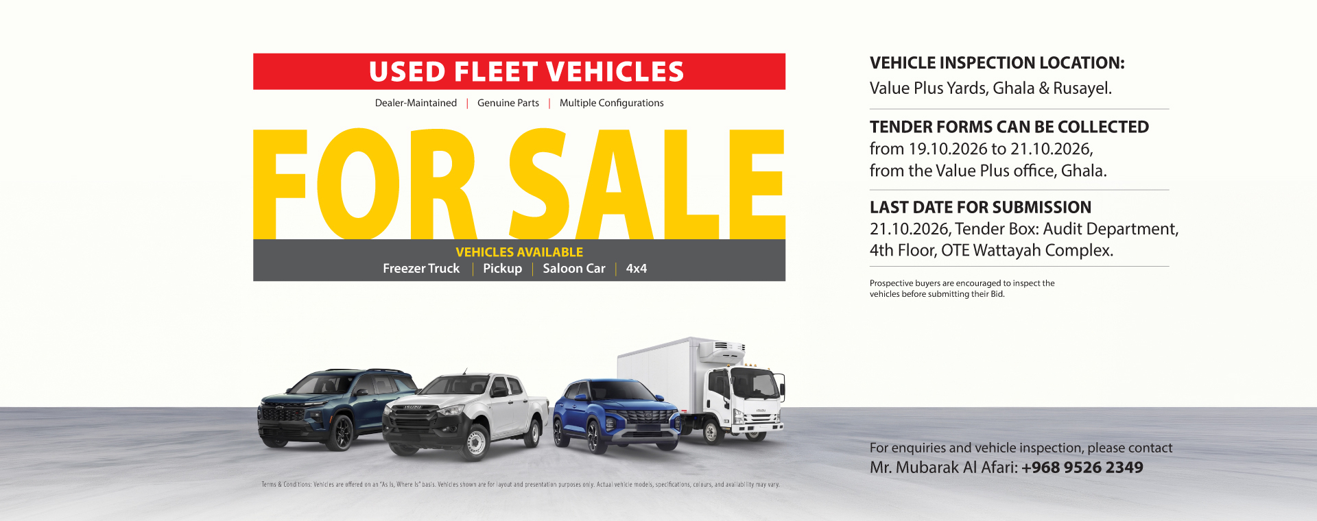 ISUZU FLEET FOR SALE